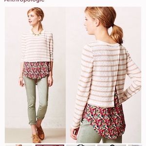 Anthropologie Postmark Ginny Layered striped top